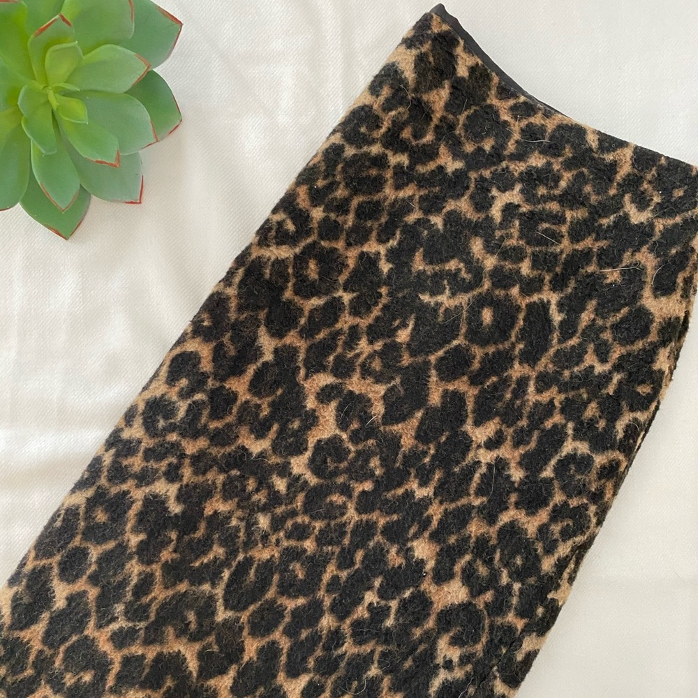 Talbots leopard print pencil skirt